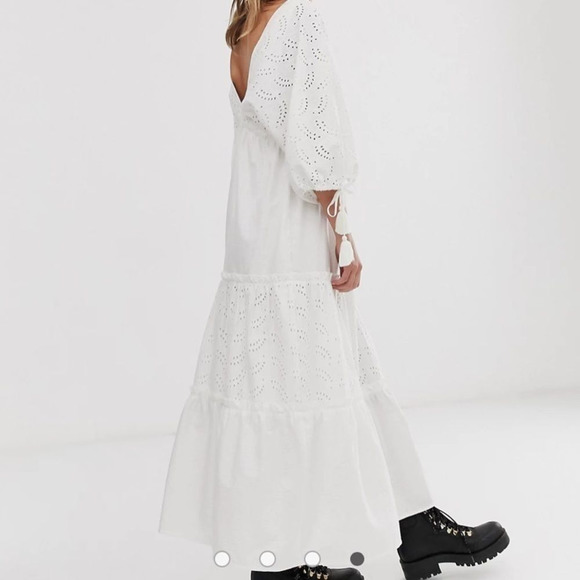 ASOS DESIGN broderie tiered maxi dress - Picture 2 of 11